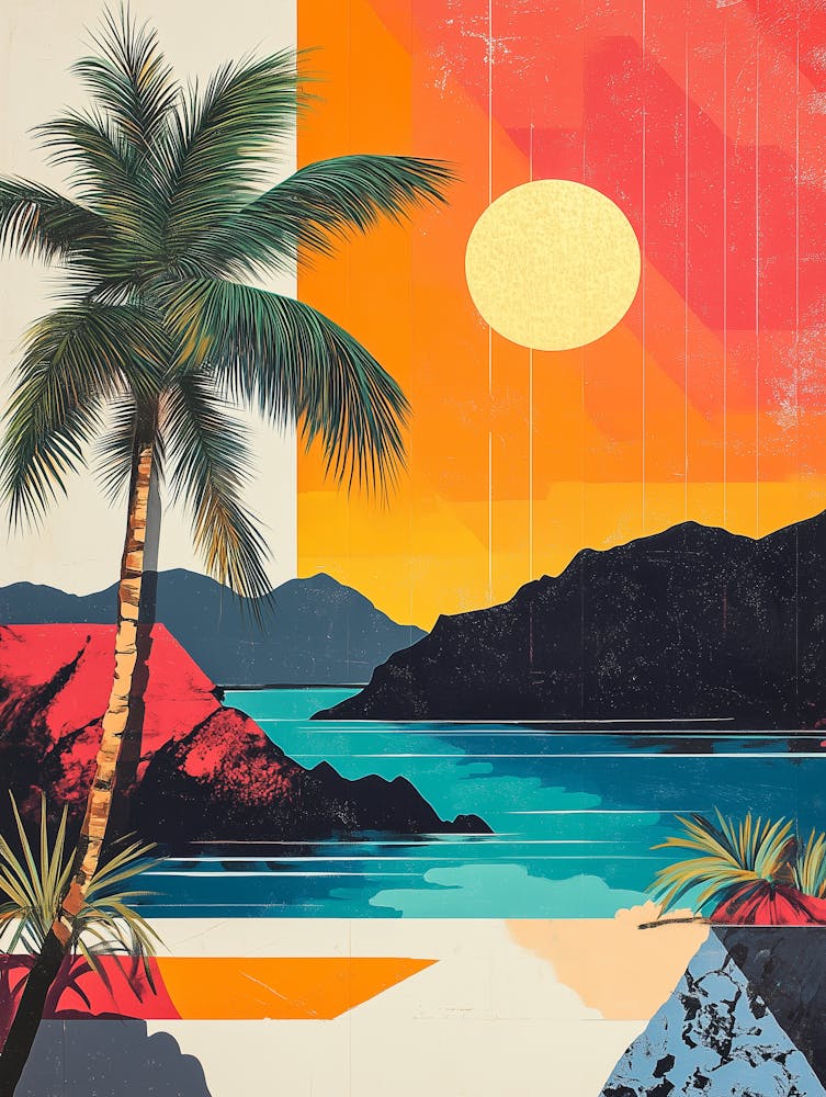 A Modern Art Poster Of Ibiza