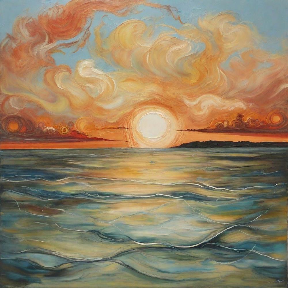 Sunset Over The Ocean