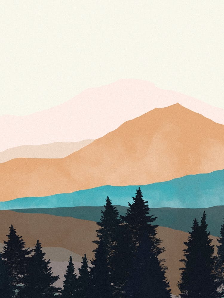 Abstract Mountain Landscape