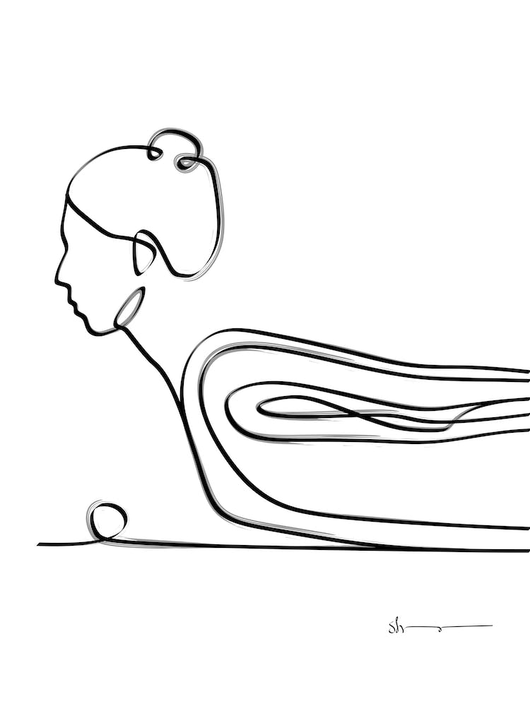 Locust Pose Abstract