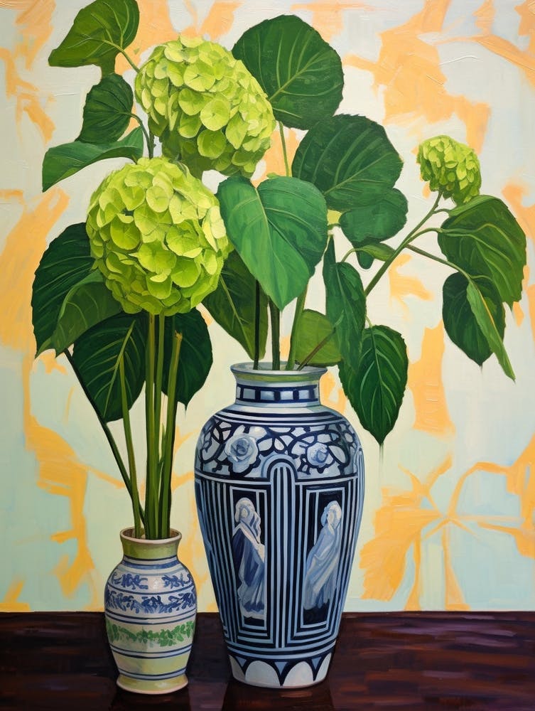 Flowers In A Vase Still Life Painting Hydrangea 3