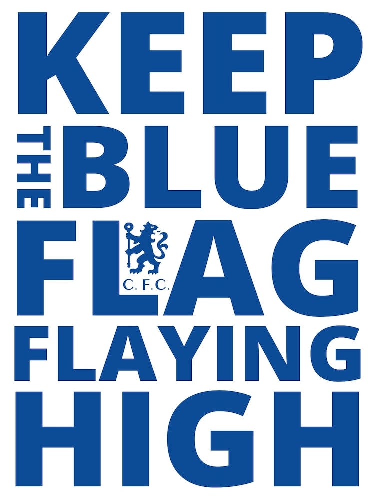 Funny Slogan Football Team Keep The Blues Flag Flaying High