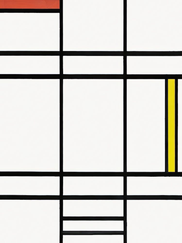 Composition, Cubism Art, Piet Mondrian Living Room Art print