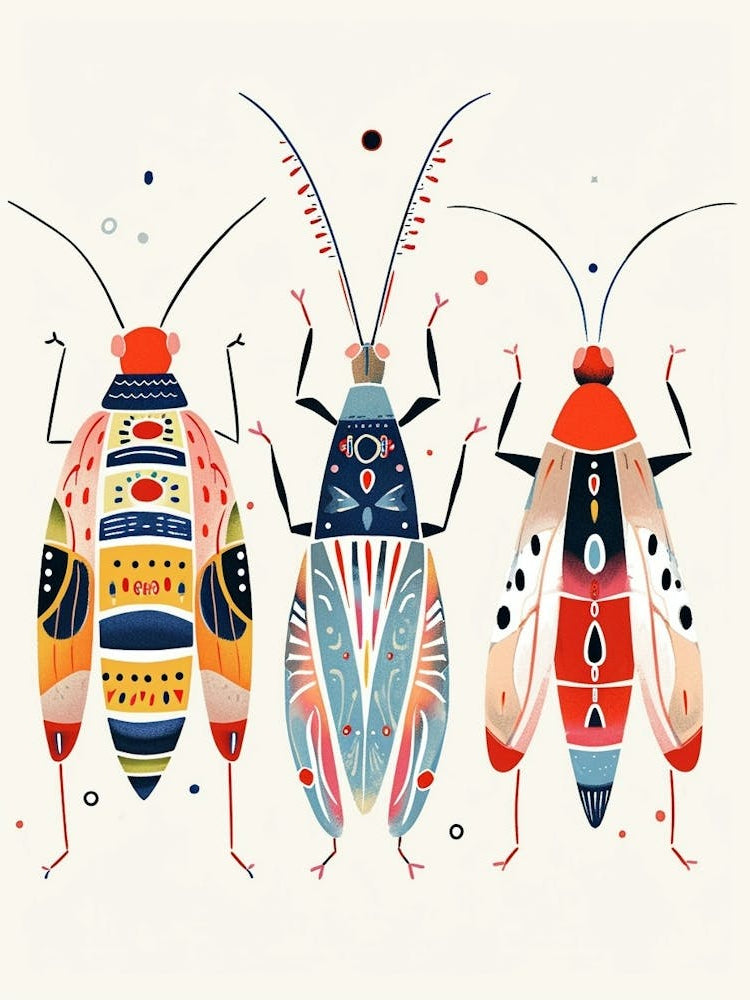 Colourful Insect Illustration Aphid 3