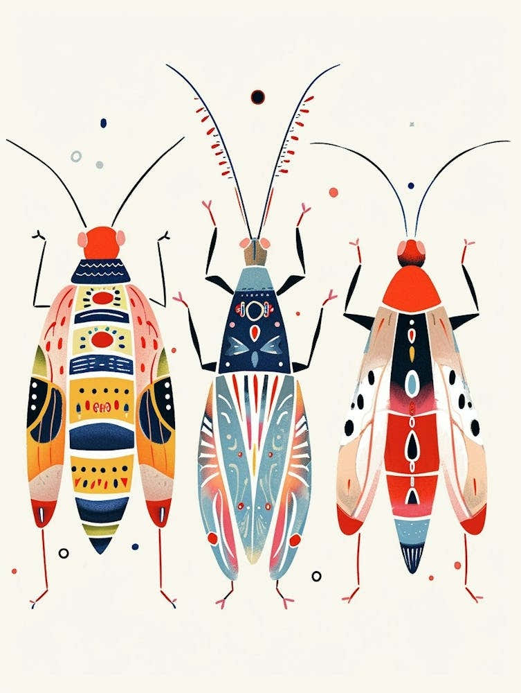 Colourful Insect Illustration Aphid 3