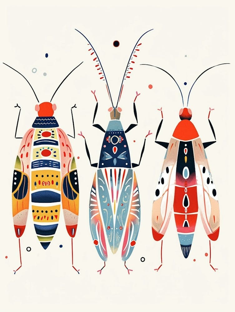 Colourful Insect Illustration Aphid 3