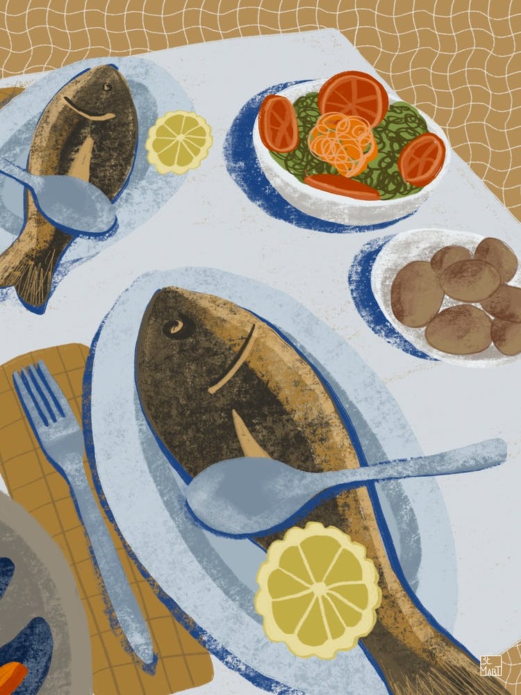 Baked Gilthead Bream With Potatoes 2