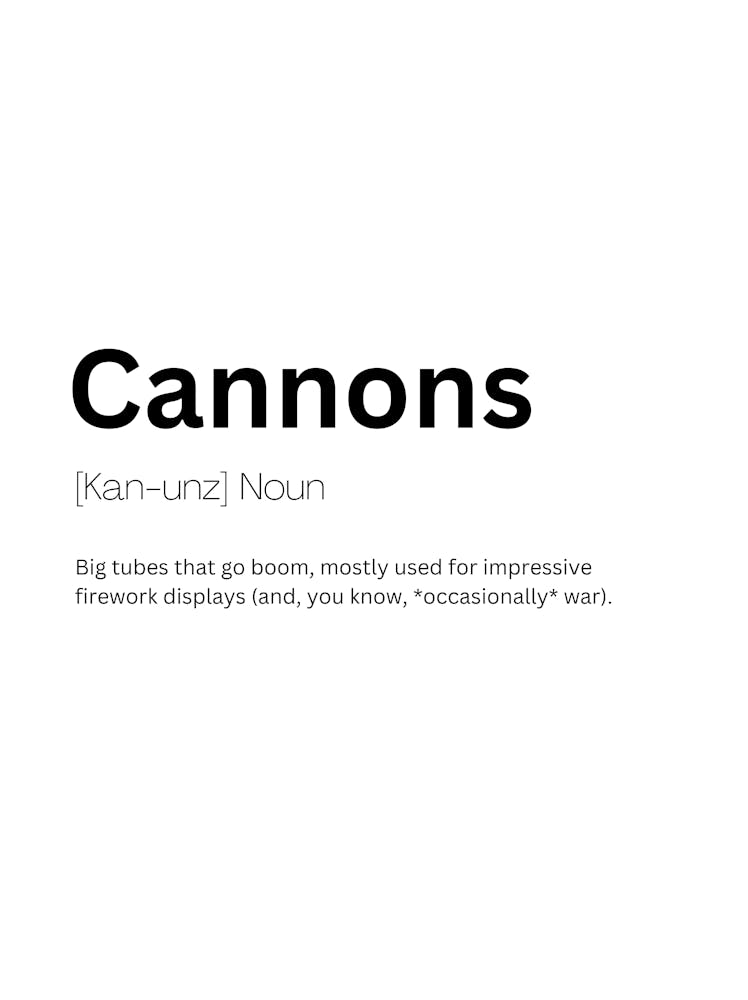 Cannons Definition Meaning