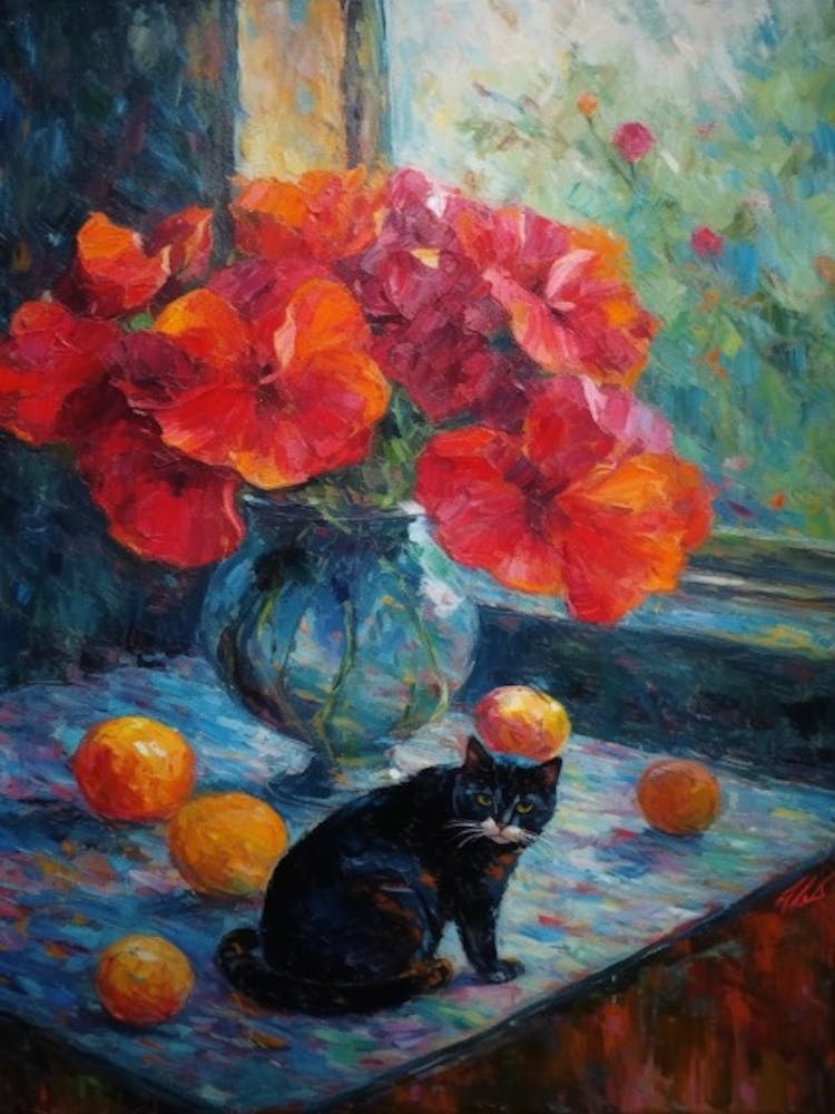 Anthurium With A Cat 2