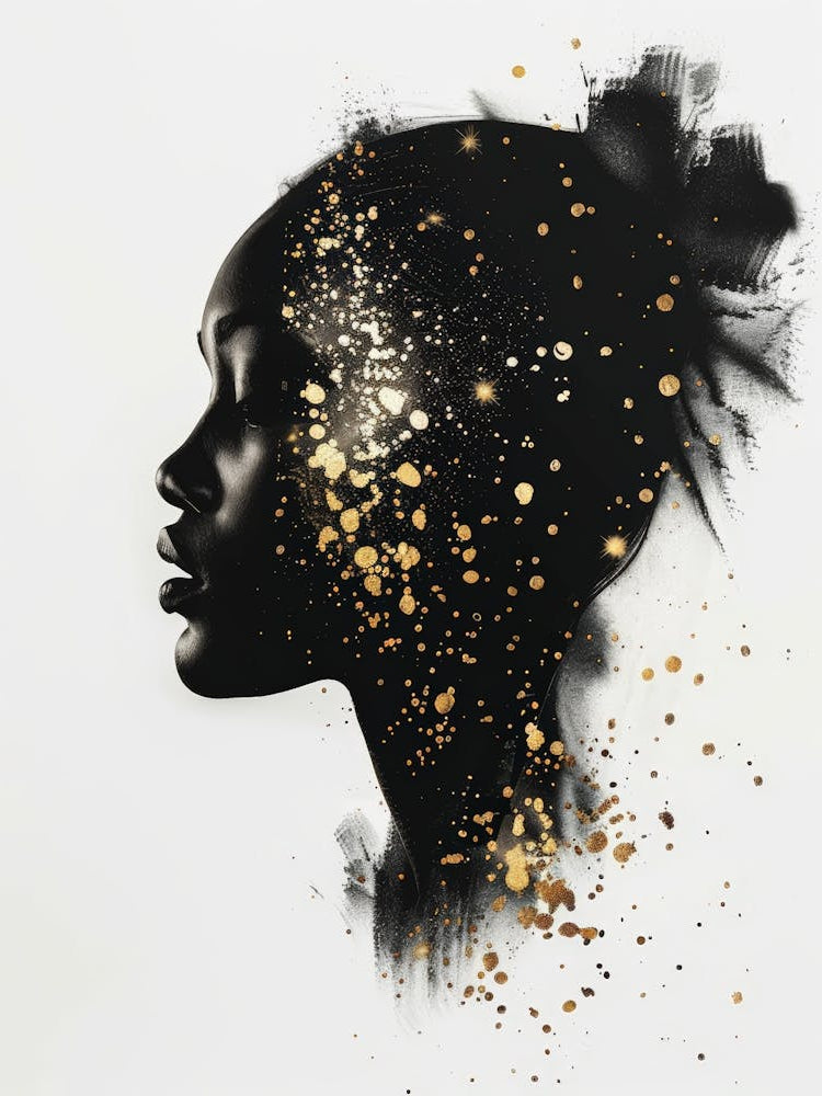 Gold Splatter Canvas Print