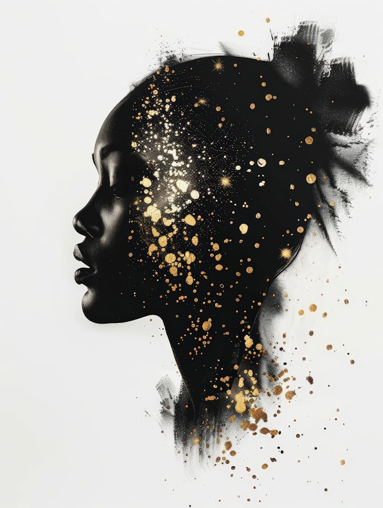Gold Splatter Canvas Print