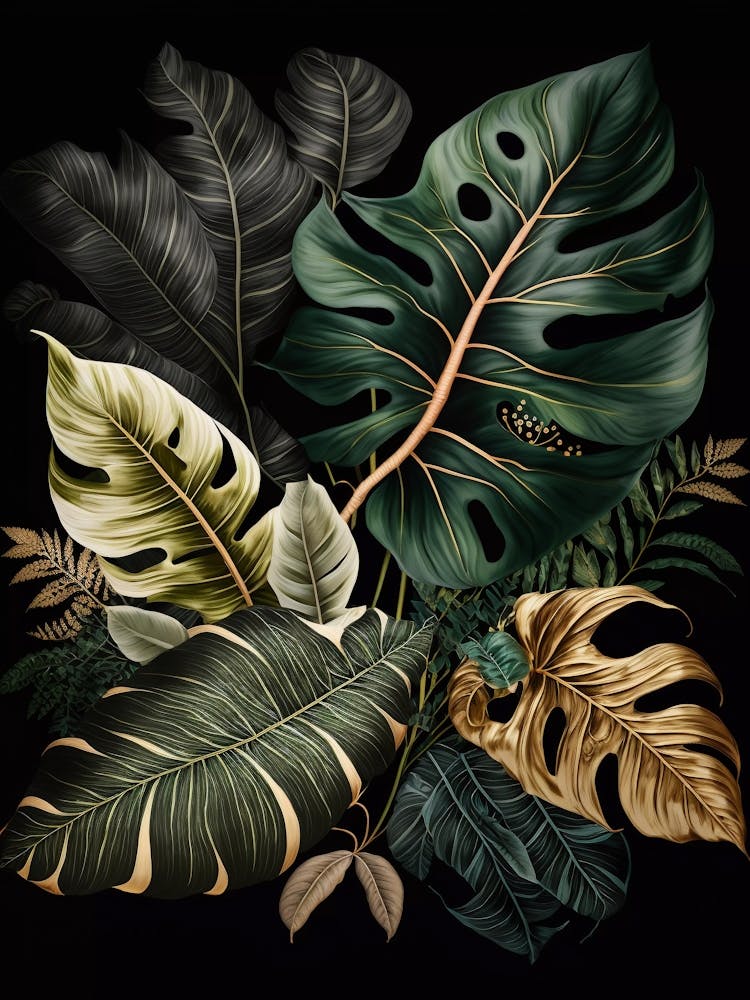 Tropische Blätter Laub Monstera