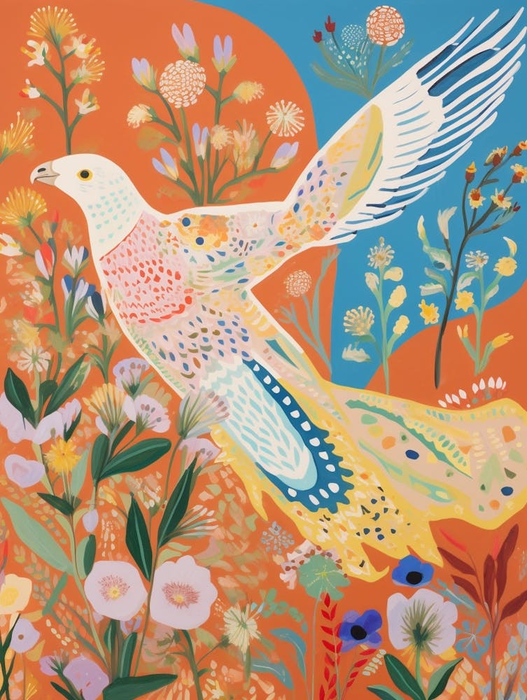 Maximalist Bird Painting Budgerigar 5