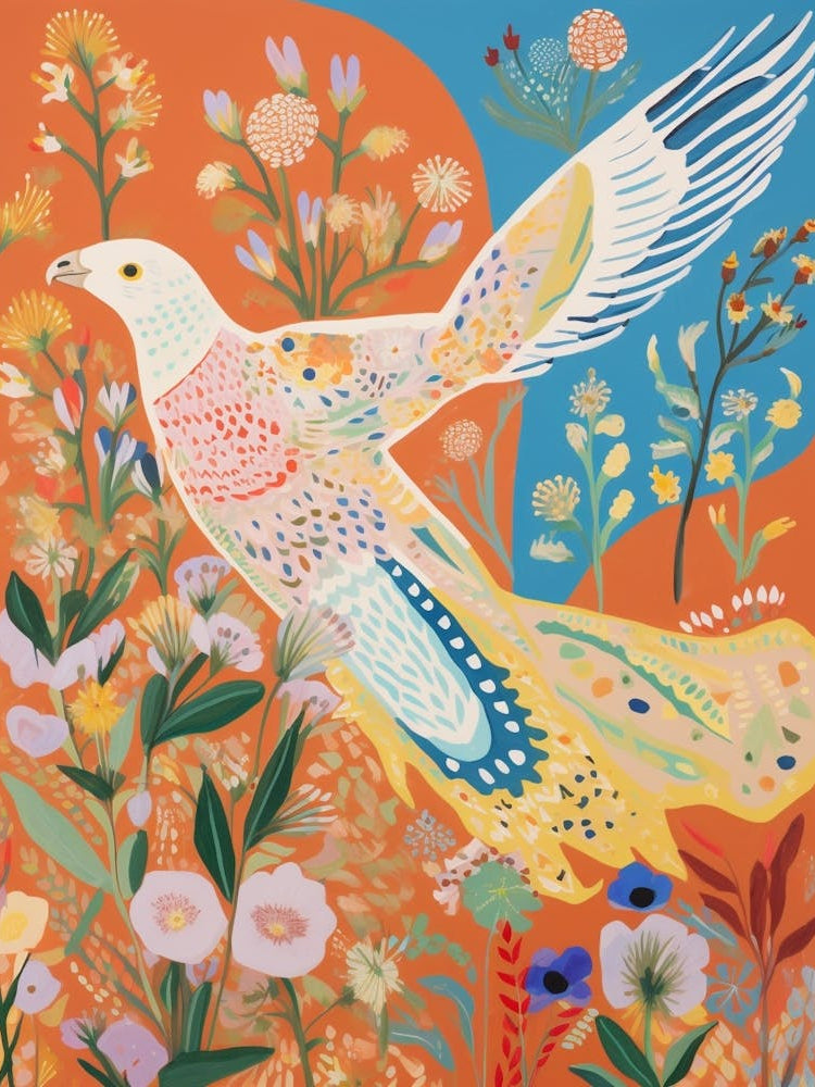 Maximalist Bird Painting Budgerigar 5