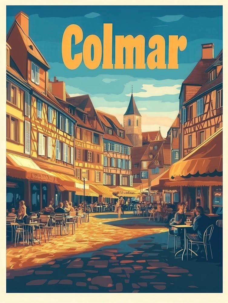 Aihrgdesign A Classic 1960s Travel Poster For Colmar