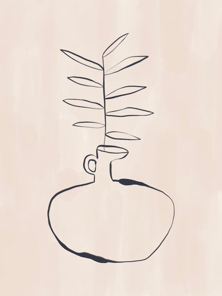 Vase With A Plant