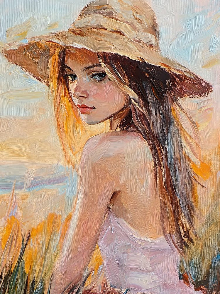 Girl In A Straw Hat