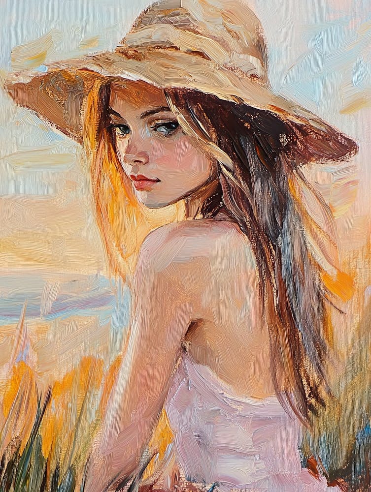 Girl In A Straw Hat