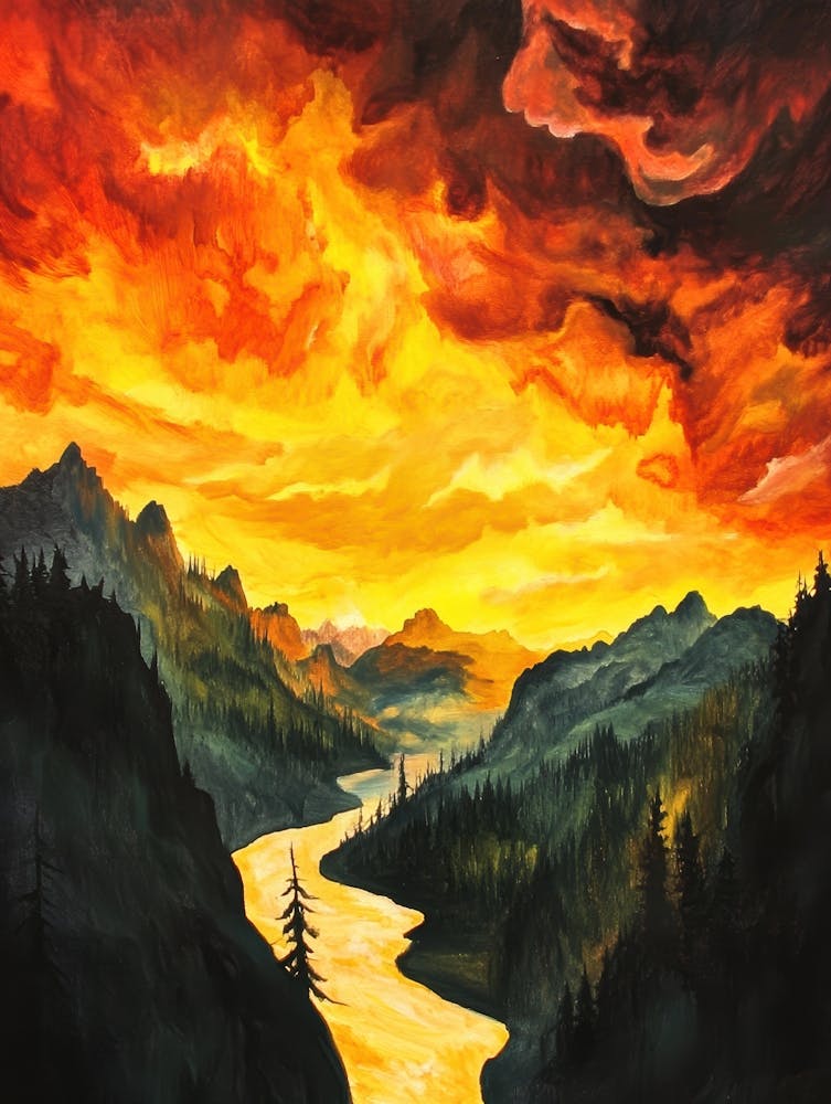 Sunset In The Mountains 121