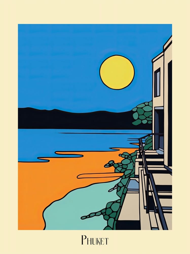Poster Of Minimal Design Style Of Phuket, Thailand 2