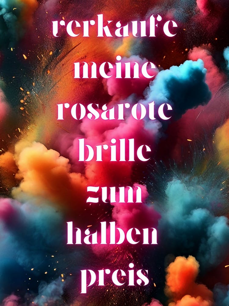 verkaufe meine rosarote brille zum halben preis
