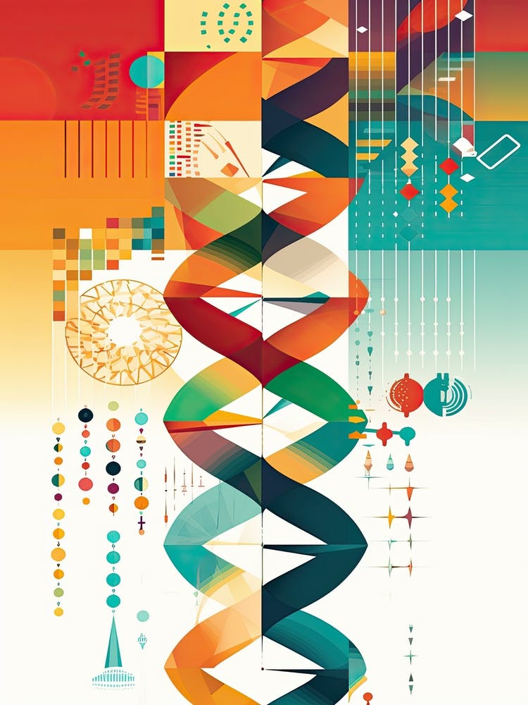 Dna Art Abstract Illustration 3