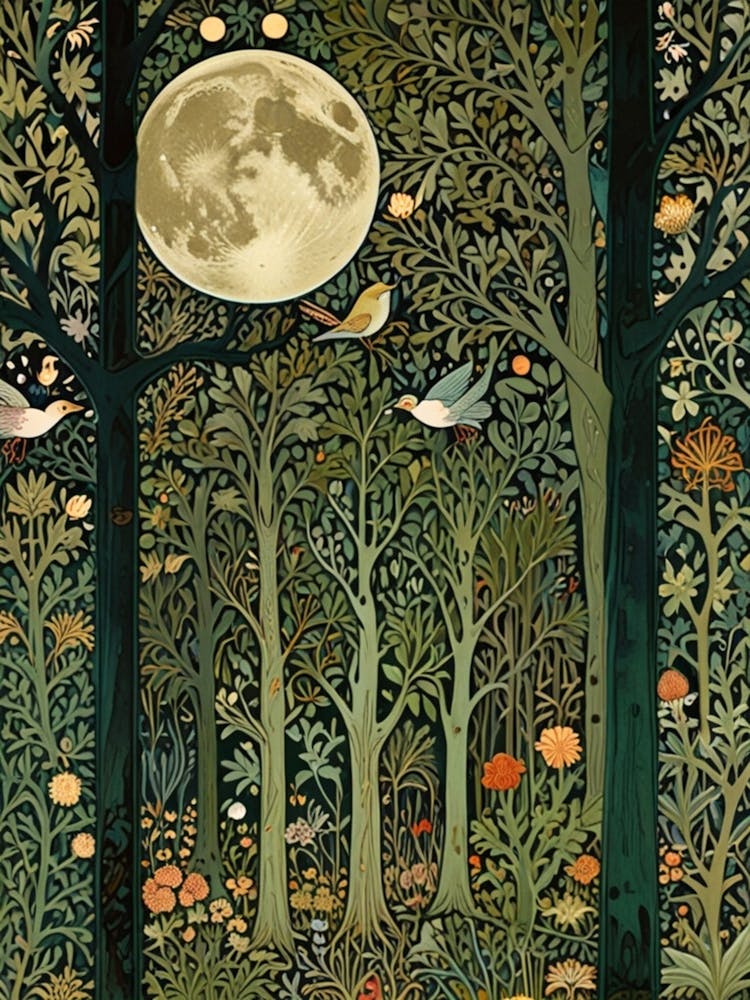 William Morris Moonlight In The Forest 123