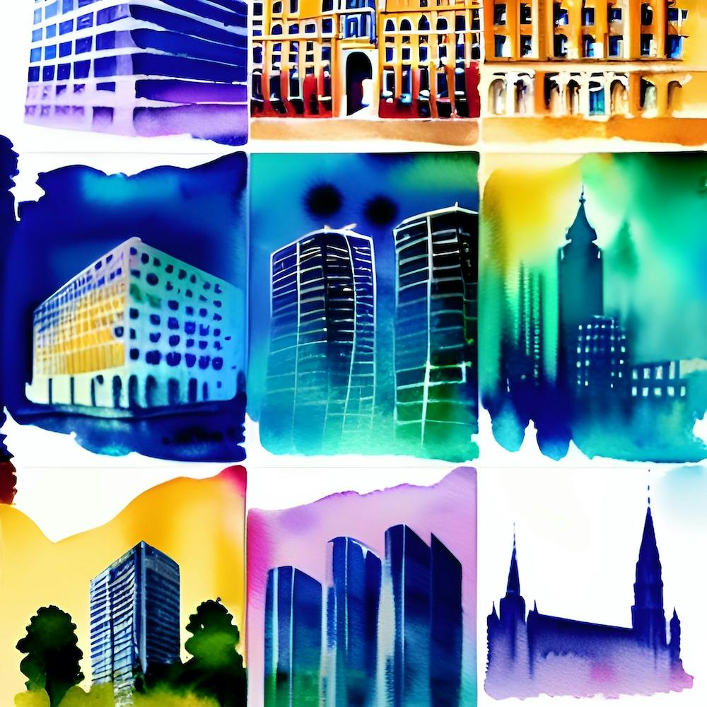 Watercolor Cityscapes