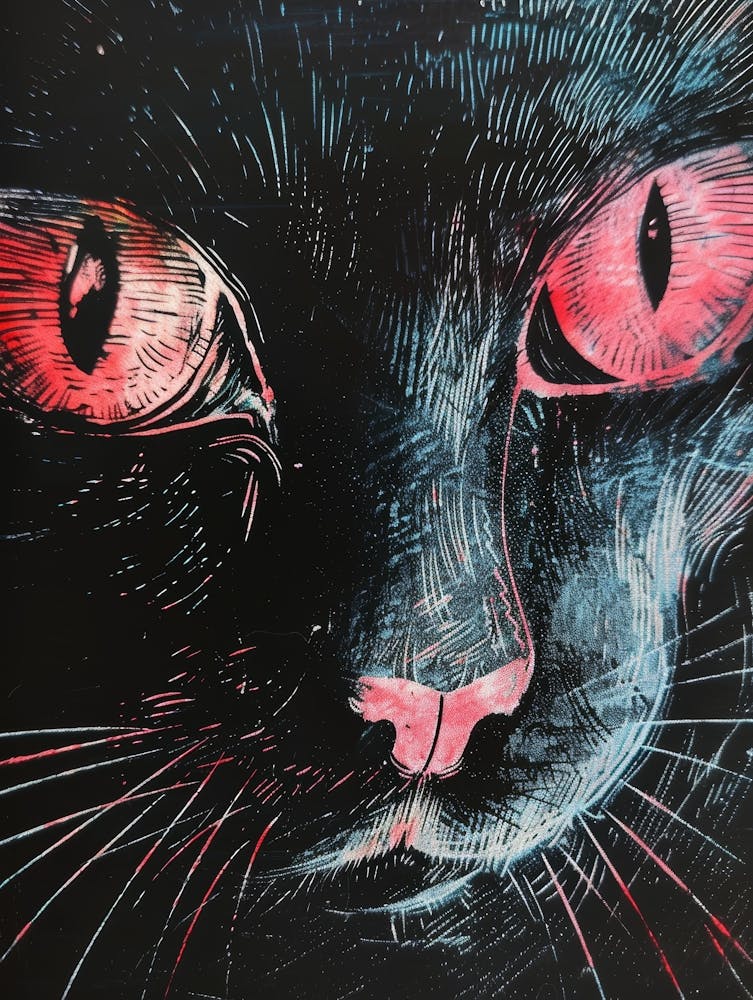 Cat With Red Eyes 4