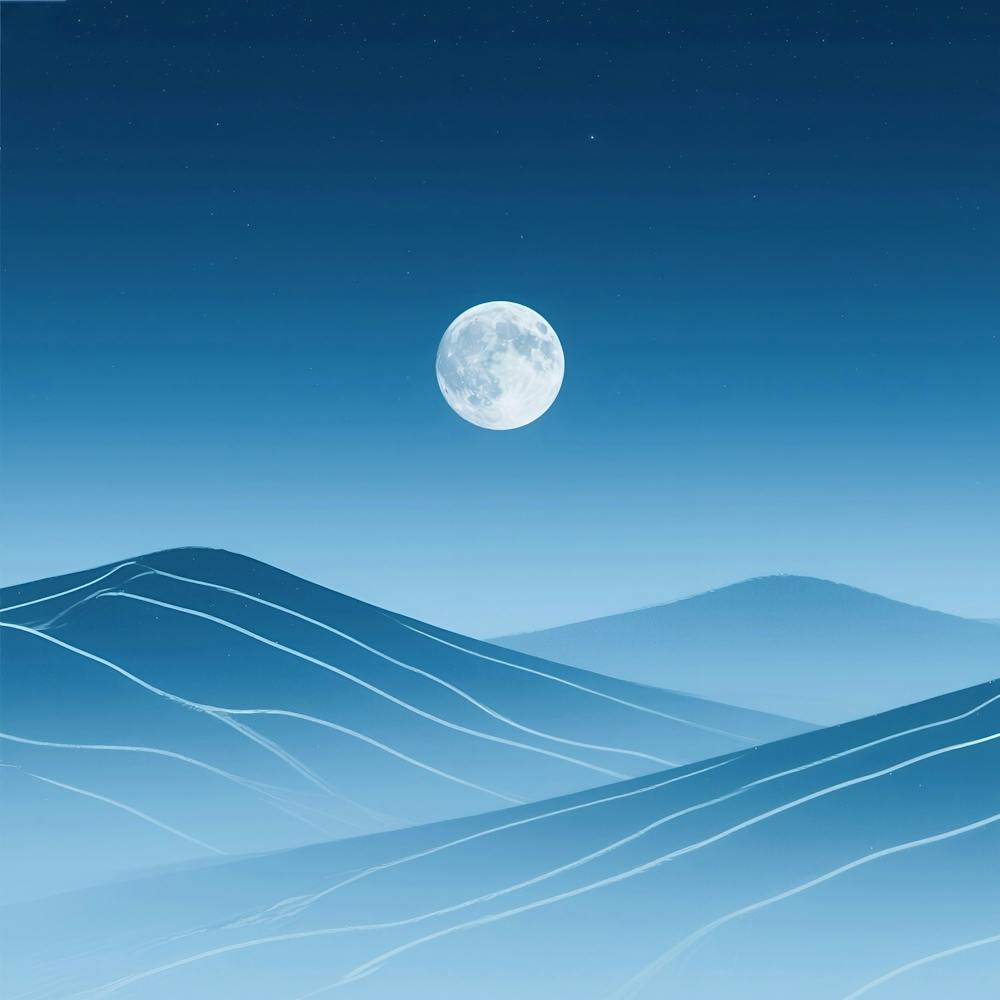 Moon Over The Mountains 1