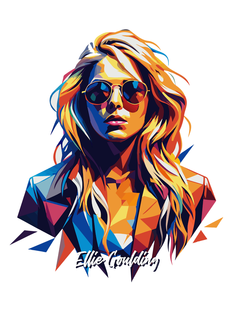 Ellie Goulding 02 Portrait Music Icon Style WPAP Pop Art