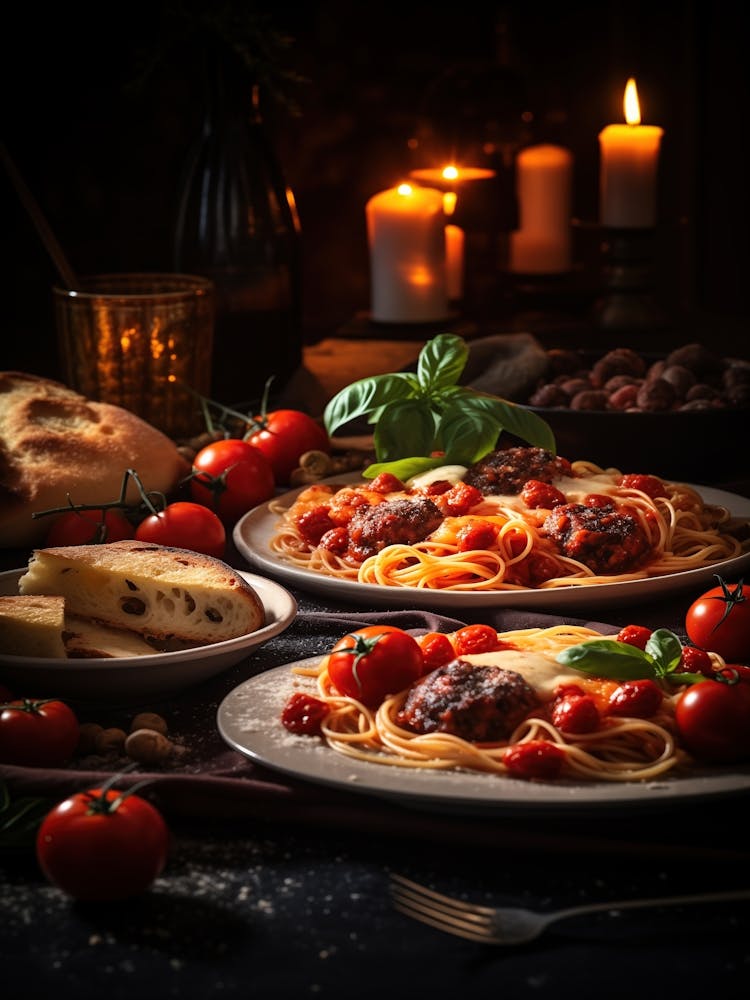 Spaghetti With Meatballs And Tomatoes 1