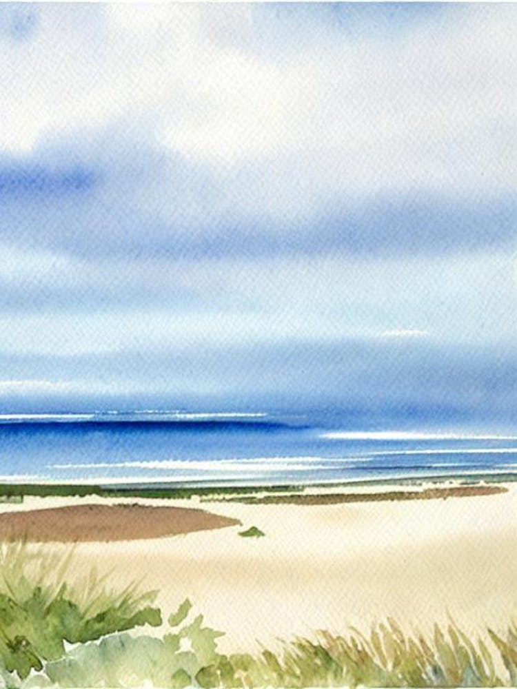 Formby Beach 2, Merseyside Watercolour