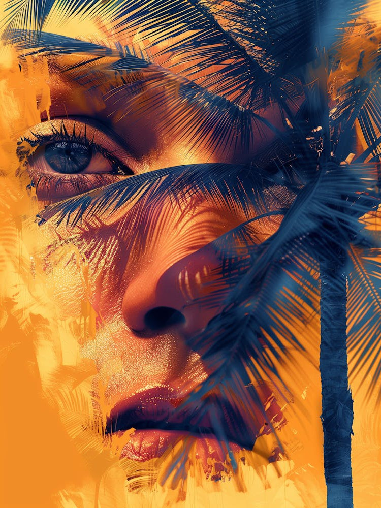 Woman With A Palm Tree