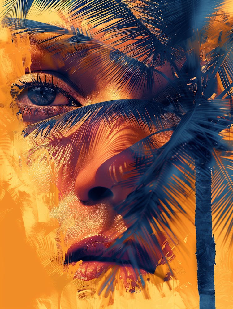 Woman With A Palm Tree