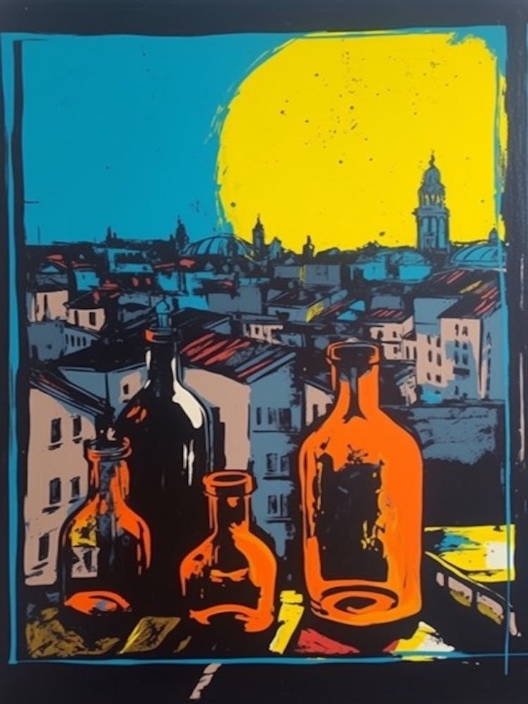 A Window View Of Paris In The Style Of Pop Art 4