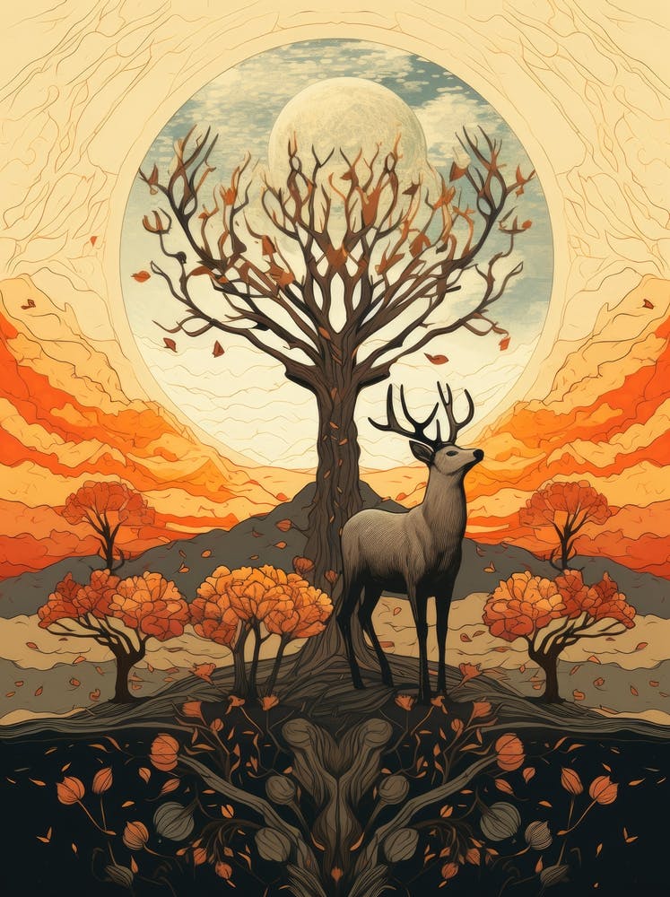 Cerf Dans La Forêt 1