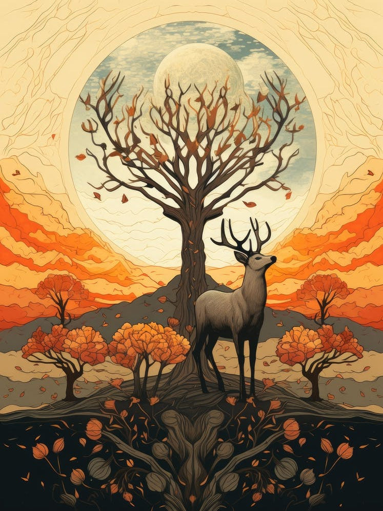 Deer In The Forest 1