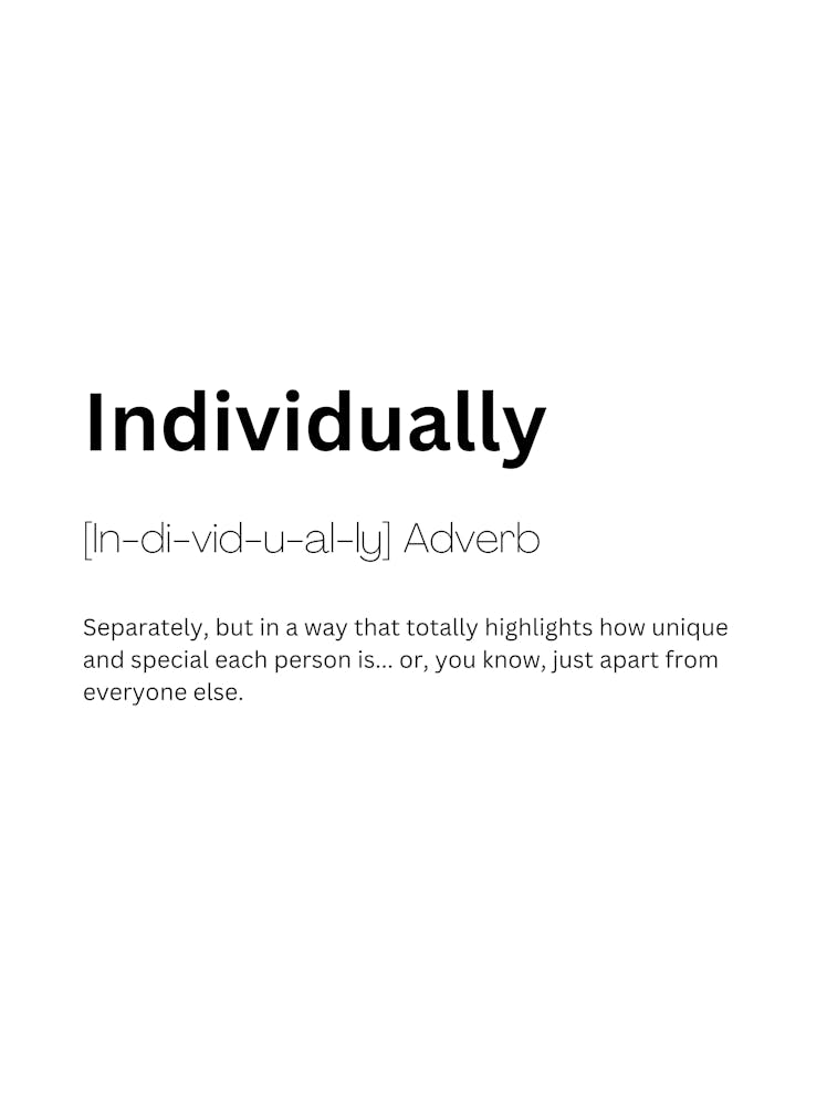 Individuell Definition Bedeutung