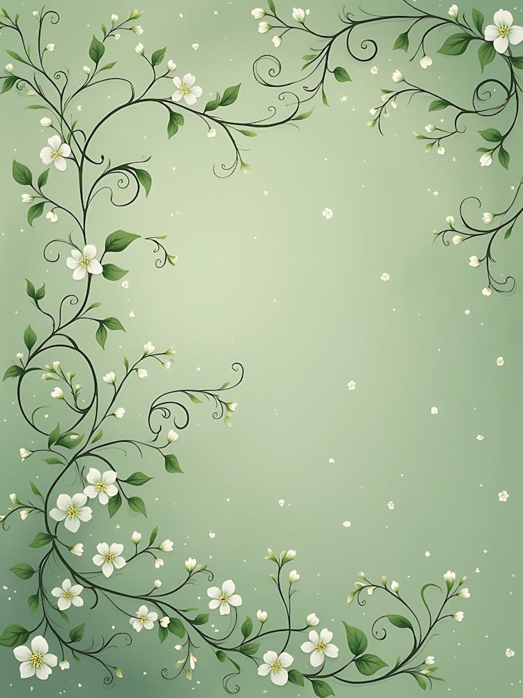 Whispering Petals In Sage Tones