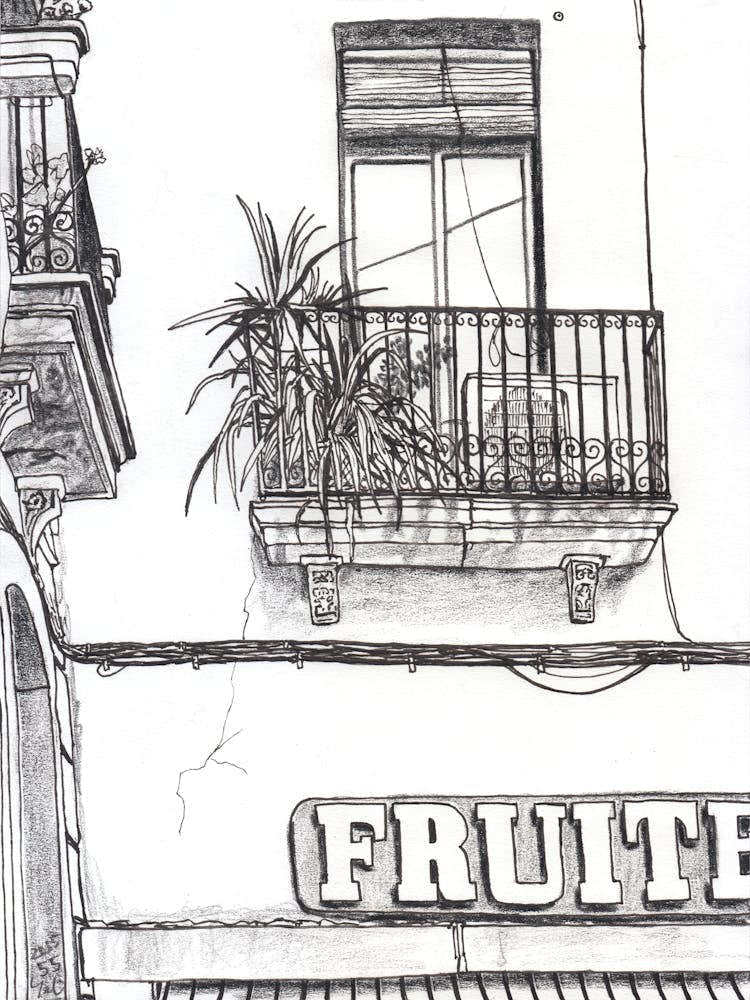 Balcony Above The Fruit Shop