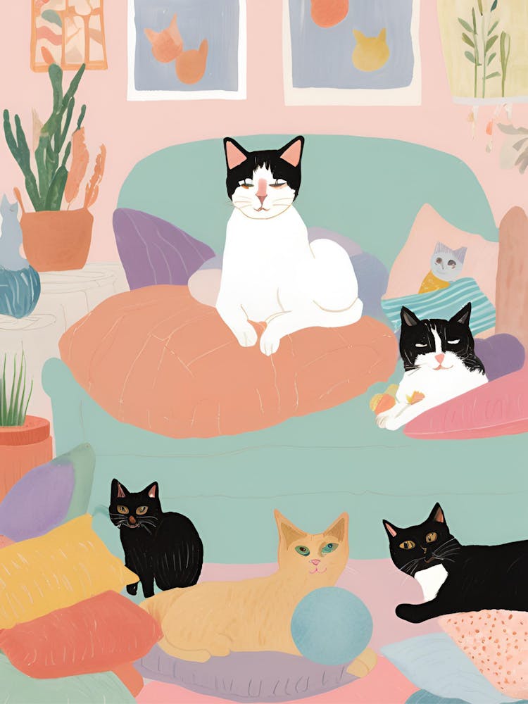 Cats On The Couch