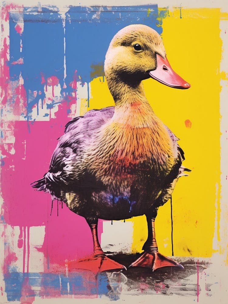Duck Screen Print Pop Art Inspired 2
