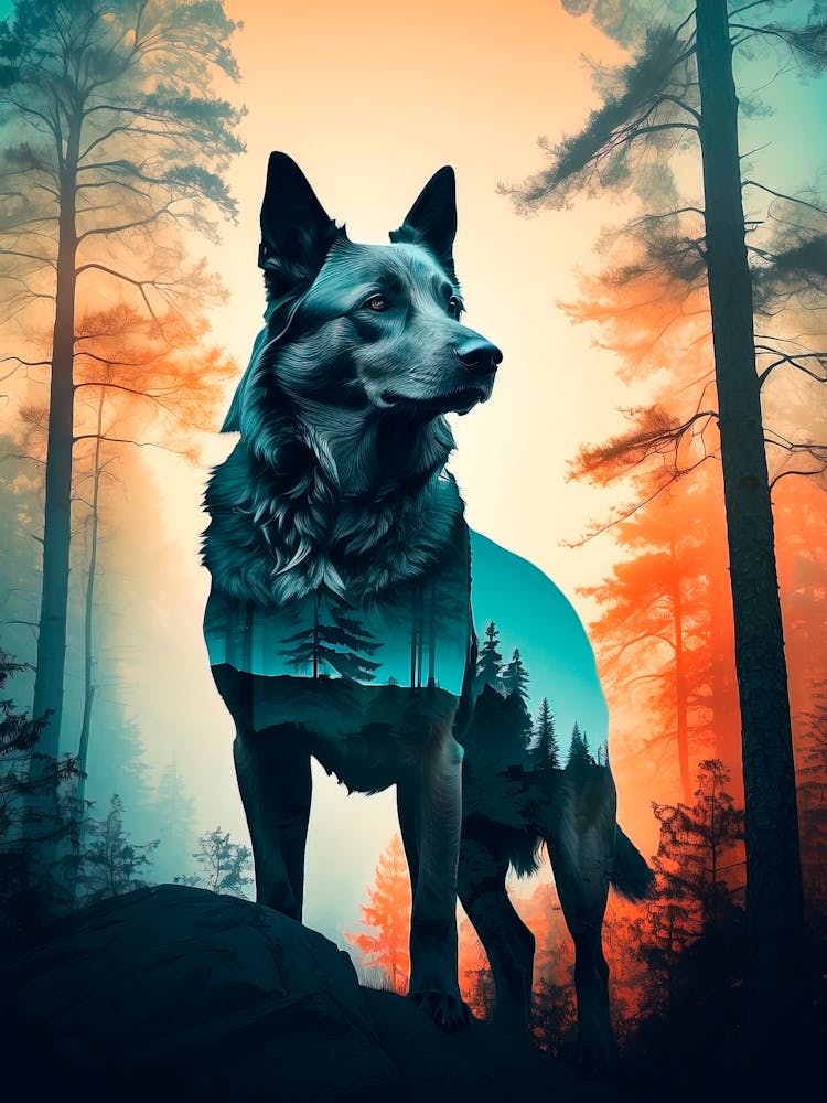 Wolf im Wald 1