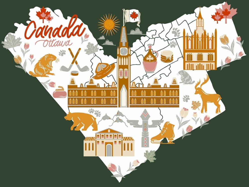 Ottawa - Ontario Map in Canada
