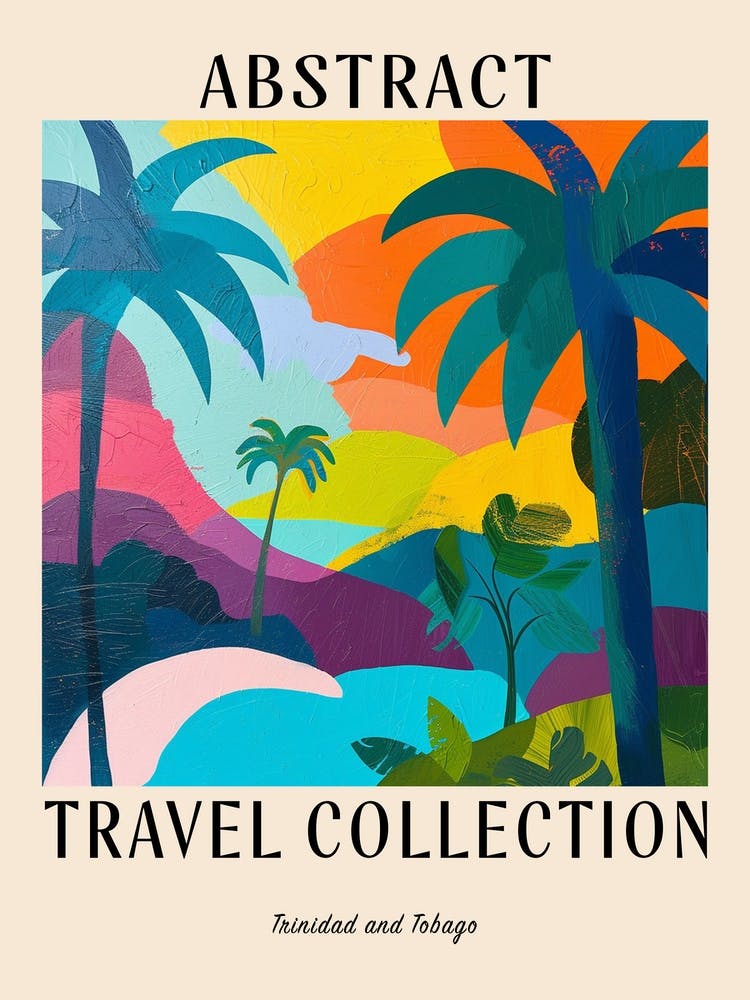 Abstract Travel Collection Poster Trinidad Tobago 1