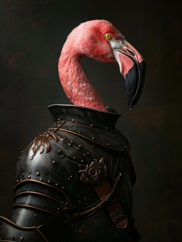 Flamingo In Armor