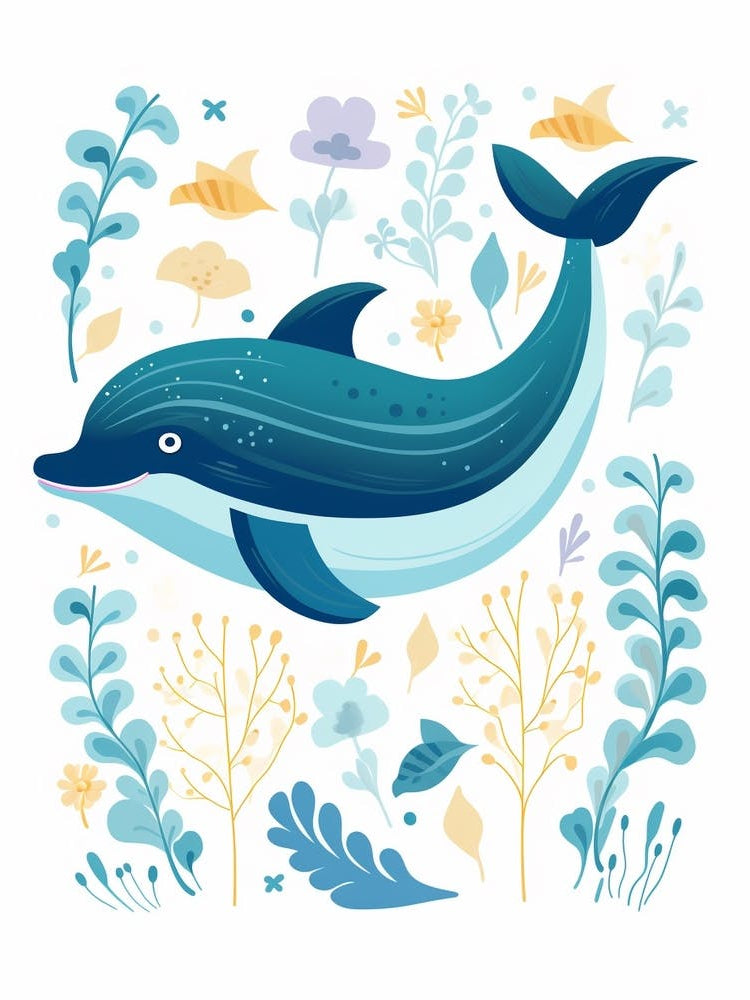 Baby Animal Illustration  Dolphin 4
