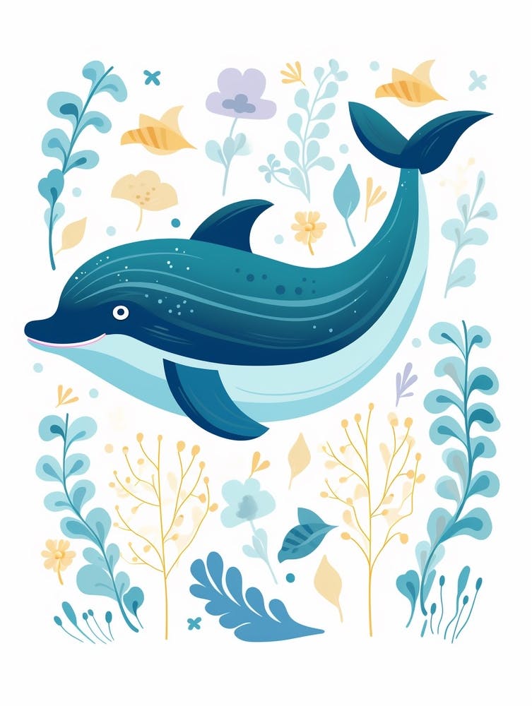 Baby Animal Illustration  Dolphin 4