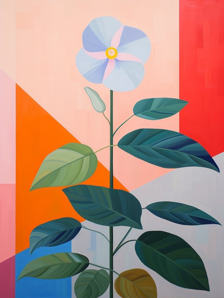 Impatiens 1 Hilma Af Klint Inspired Pastel Flower Painting